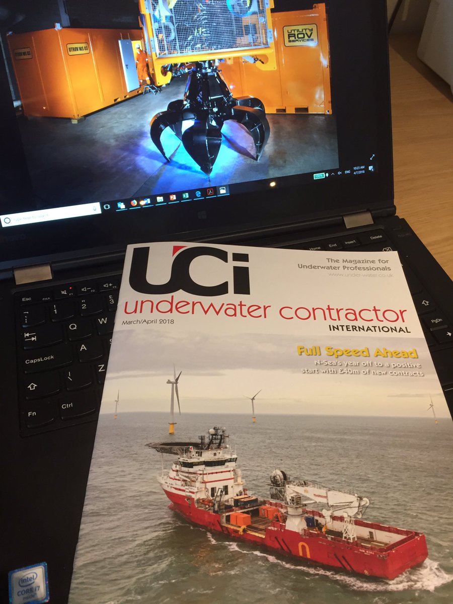 UtilityROV's tweet photo. My saturday morning read, can't miss the #orangeandblack UTROV spread on the cover &amp; onboard the SIEM N-Sea during Rock bag &amp; Boulder work. https://t.co/p3zsWsI0DL