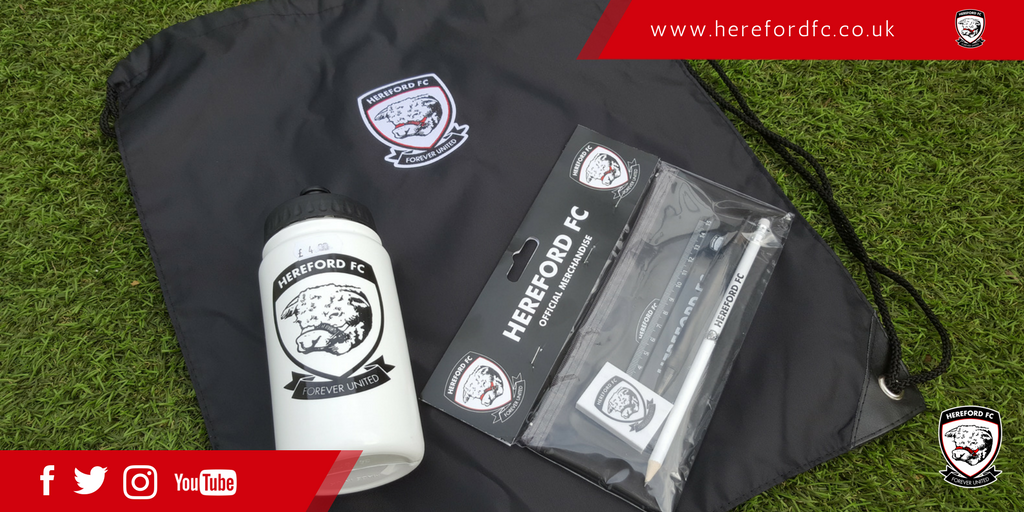 HerefordFC's tweet photo. SHOP: Visit the club shop later today to check out two of our latest offers.
✅Home shirts reduced to £15
✅Back to school pack - just £10
These offers are also available online 
👉 https://t.co/ZJGs9sg4uB 
👉 https://t.co/z0FsXaV50l https://t.co/wTguAcQLXn