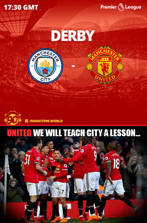 _manutd90's tweet photo. ❤️🏆 United we will Teach City a lesson... 🏆❤️
Premier League Round 33: Man City x Manchester United https://t.co/iYZjSaCRBl
