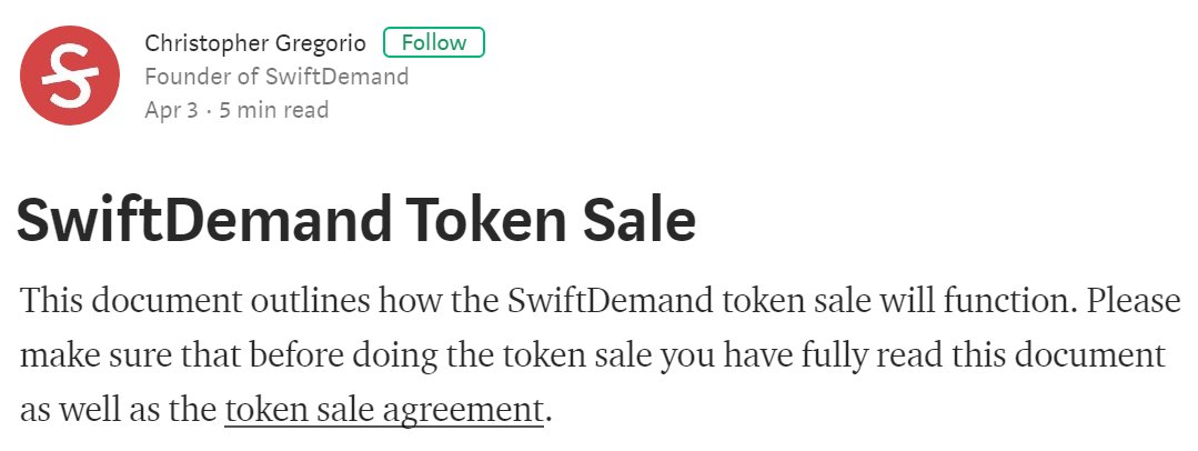 NEEHATOV's tweet photo. 毎日100づつもらって１万以上たまっていた
Swift Demandというベーシックインカムに
値段がつくかもしれません！
唐突にトークンセールを始めていますΣ(ﾟДﾟ)
興味のある方はぜひこちらから！
https://t.co/RoWcPlGB0v … …
#エアドロップ #仮想通貨 #ICO https://t.co/eHJ64pS4bR