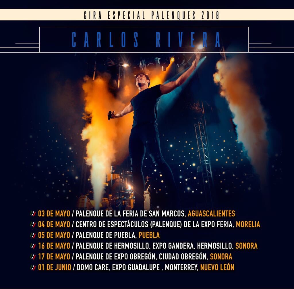 angelbrambi's tweet photo. @_CarlosRivera Gira especial de Palenques 2018 
¿Dónde nos vemos? Usa el HT #YoVivo y la ciudad donde te veré. 😎👊🏼 https://t.co/xNzci6iNQu