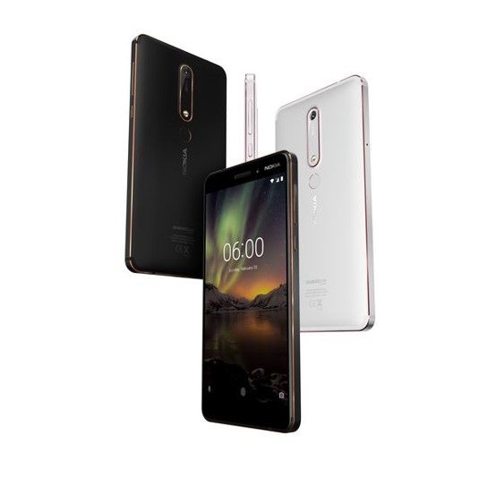TodaysTrendy's tweet photo. 2018 variant of @Nokiamobile 6 has been launched in India for ₹16,999. The rear camera is a dual lens from @ZEISSLenses.  Available in black or white, with a tinge of copper on each. #nokia62018 https://t.co/HzpUx3INRb