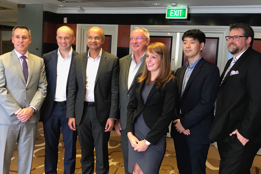 BradHazzard's tweet photo. With @Matt_KeanMP talking innovation with leaders in digital health including Omar Ishrak @MedtronicCEO @NSWHealth https://t.co/jZ7LwRPRyj