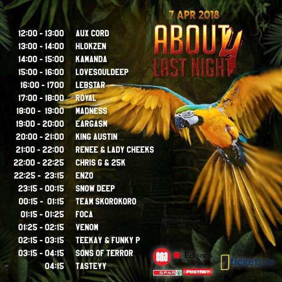 EargasmEntSA's tweet photo. Today: #ALN4
π: PLOT 366 , BRITS ROAD, AKASIA, PRETORIA NORTH
β±: 12PM to 6AM
π«: https://t.co/fP3hKRf8dr
Or at any Ticket Pro Retail outlet. https://t.co/CHgM95Q5dt