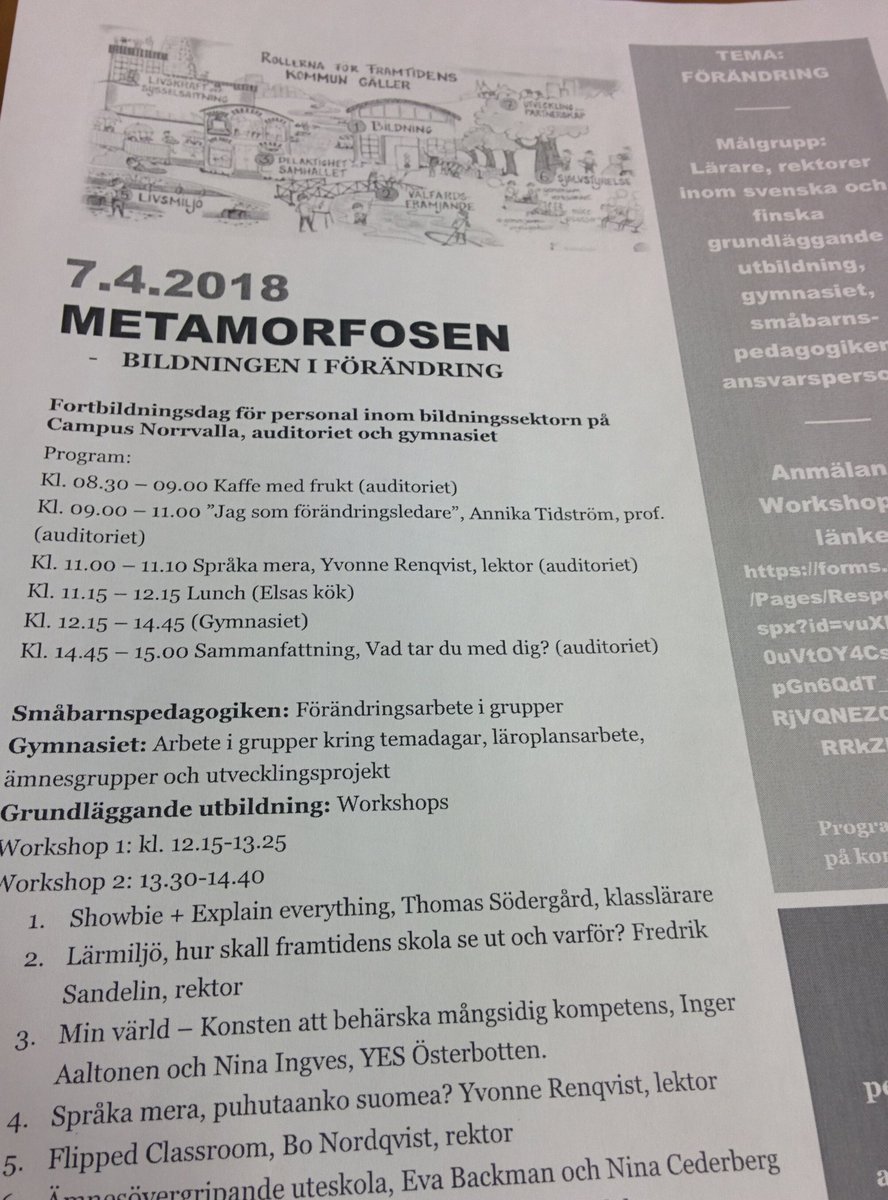 Dagens tema med personal inom bildningssektorn