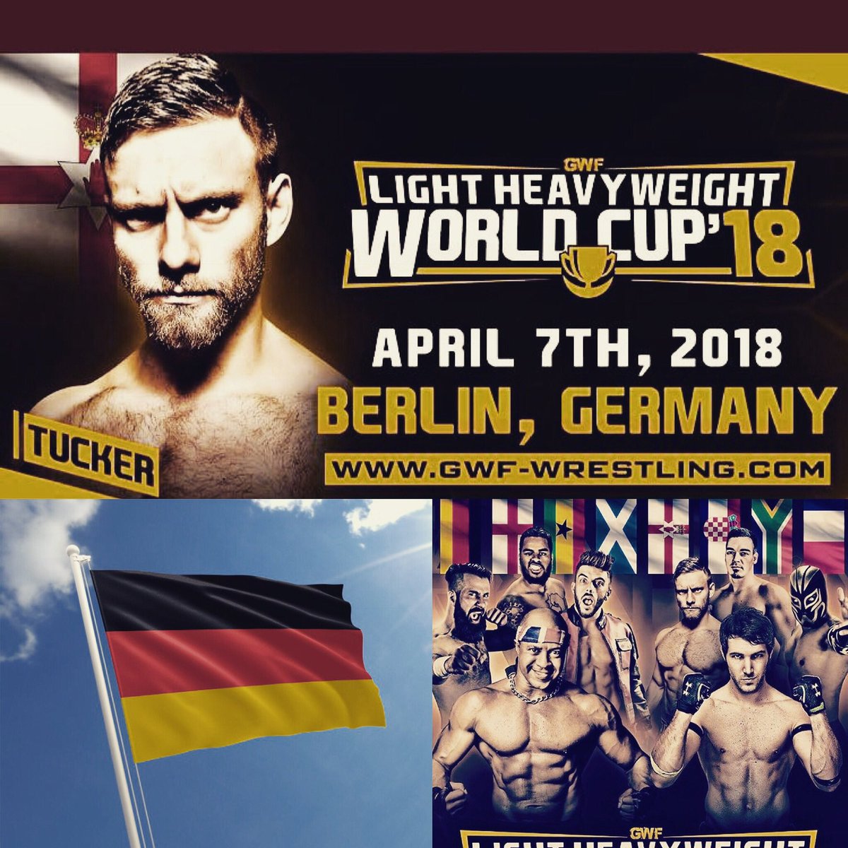 Tucker_UKCT's tweet photo. The #tuckdoggtakeover continues as I roll into Germany 🇩🇪 new ground, same rules, One size hits all! @WeAreGWF
#tuckdoggworldwide 🇩🇪 #wwe #uk #wrestling #moregutsthanbrains #protienbars&aeroplanes #germany https://t.co/0QuVSrLDN1