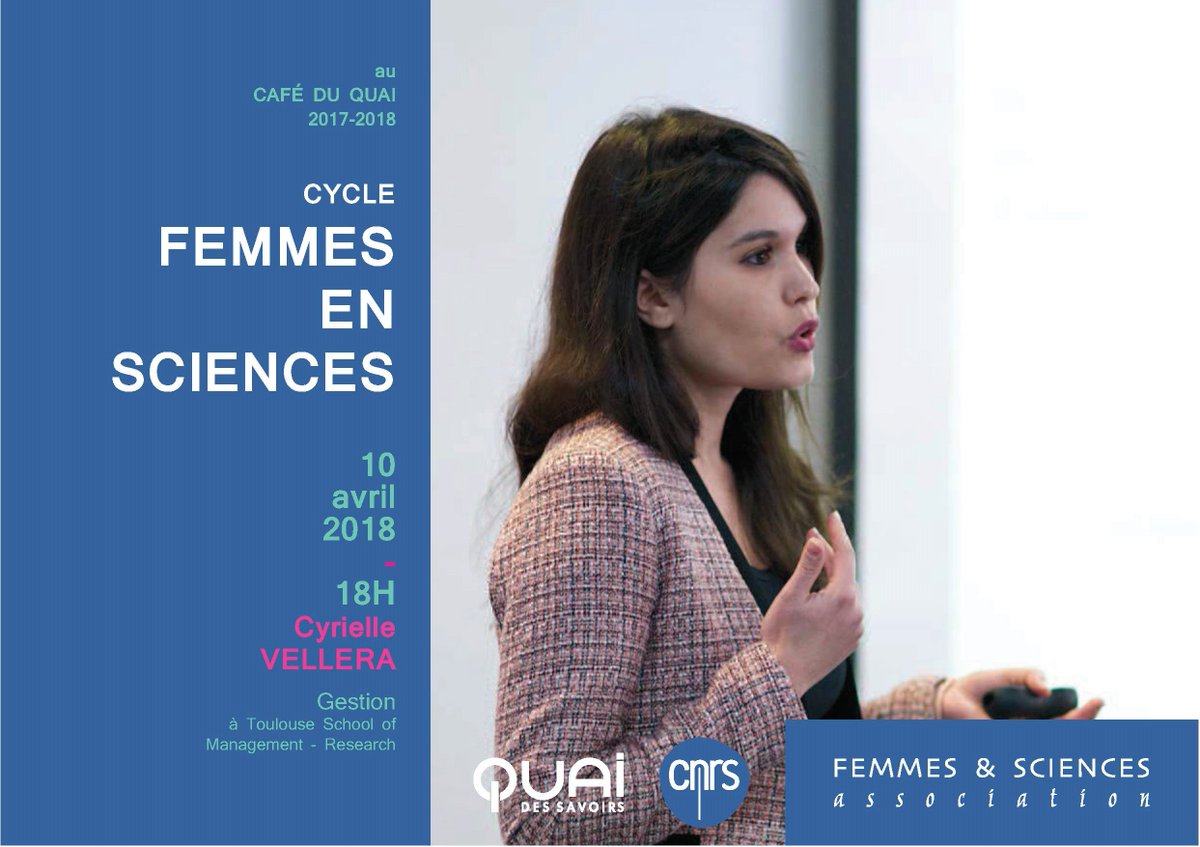 TSM_Toulouse's tweet photo. #Femmes en #sciences 👩 / @CyrielleVellera chercheuse #TSMResearch @CNRS, maitre de conférence et responsable du département #marketing à @toulousesmgt vous donne rendez-vous mardi, le 10 avril au @QuaiDesSavoirs
Portrait : https://t.co/rWTup4Kuex
Infos : https://t.co/tqmM9LDGKf https://t.co/7Z74ZavAas