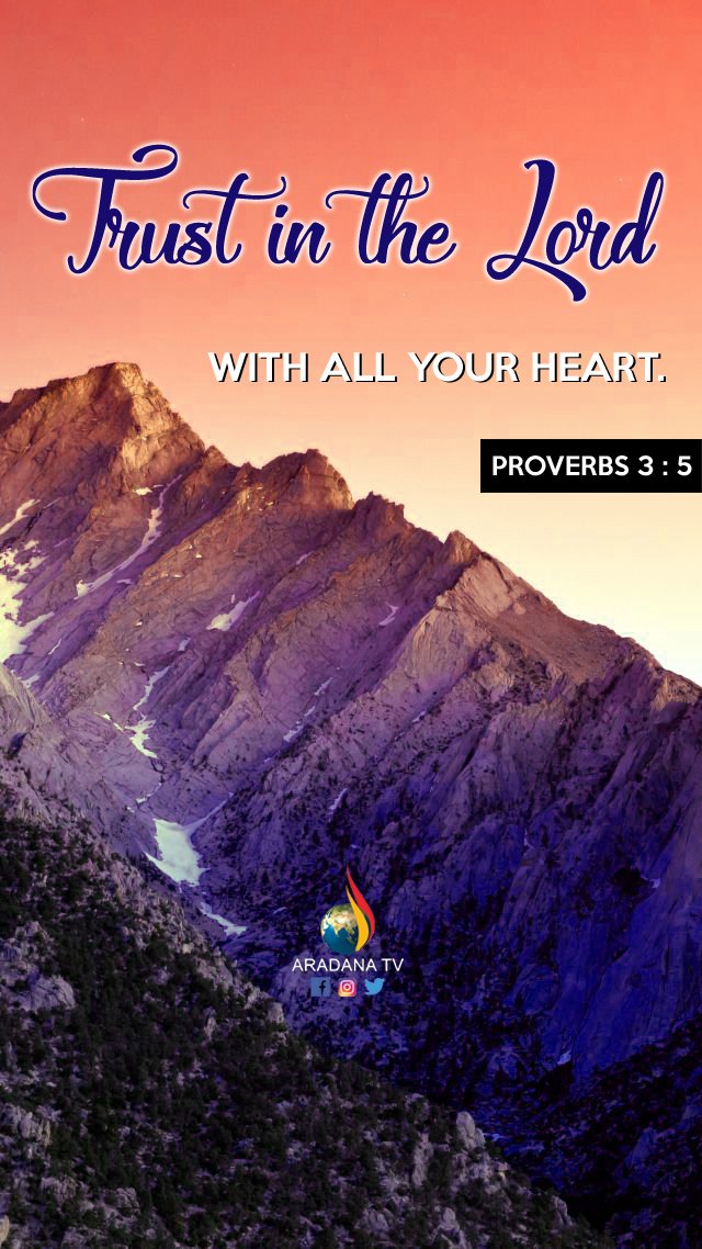 Aradanaltd's tweet photo. Verse for the day : 📖
Trust in the lord
with all your heart.
- proverbs 3:5

#Aradanatv 📡 #gospelgoesglobal 🌍#versefortheday #proverbs https://t.co/9KFqJobRBQ