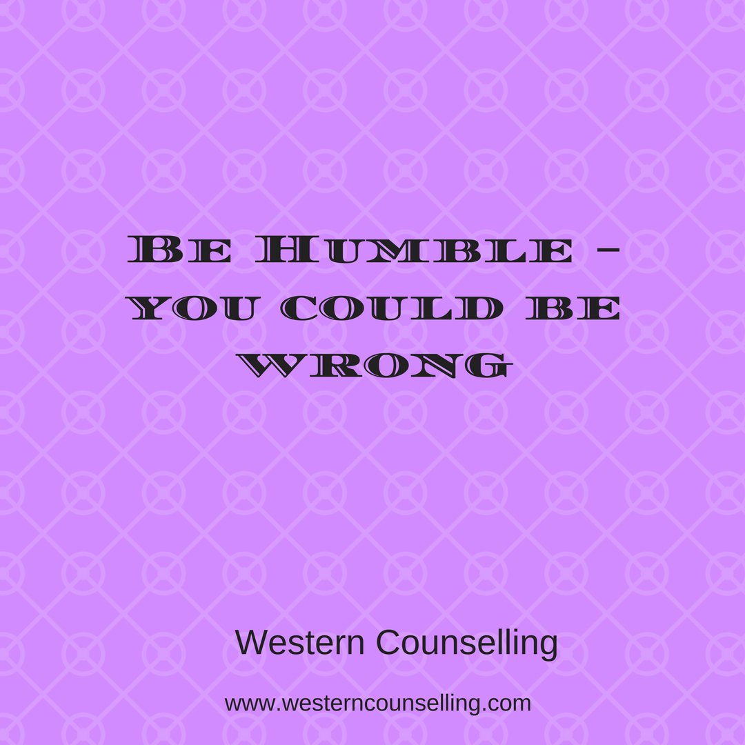 WesternCounsell's tweet photo. You know that feeling when you feel all self righteous &amp; you're convinced you have 100% of the story &amp; you're in the right?  Yeah, well sometimes all you need is one other piece of information, for it all to change around... Stay humble #addictionrecovery #westerncounselling https://t.co/5a3N1blOBg