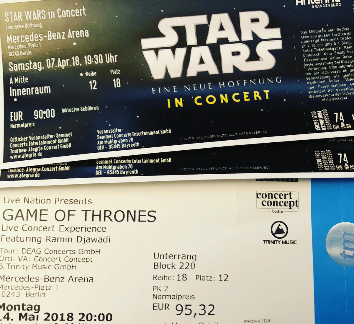 FrankGolo80's tweet photo. Werden ziemlich geile Tage! 🤩😎 #starwarsconcert #gotconcert https://t.co/EkBZjUrCoj