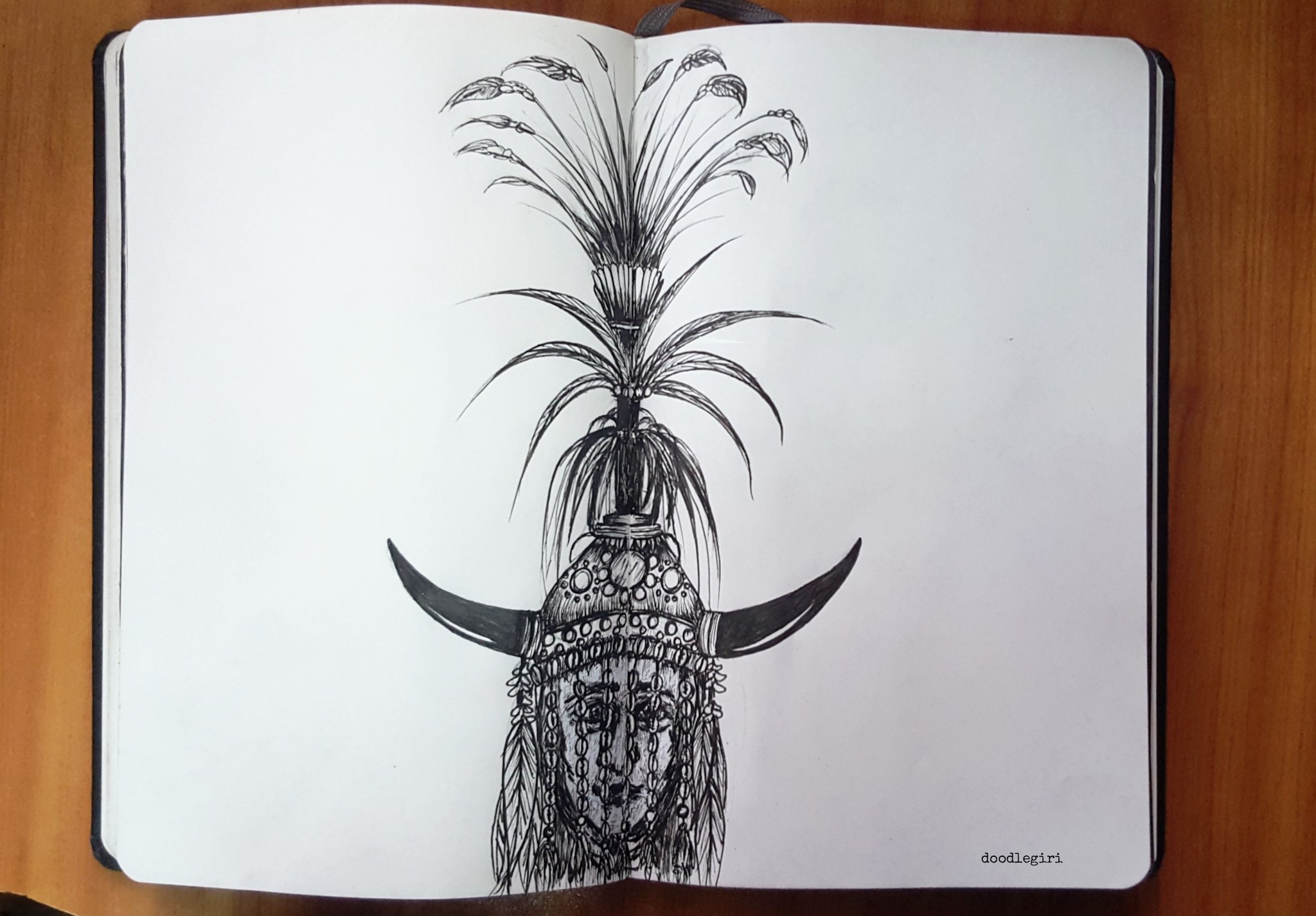 Chhattisgarh Tourism On Twitter A Marvellous Doodle Depicting The Cultural Richness Of Chhattisgarh Bison Horn Muria Doodle Credits Zugambi