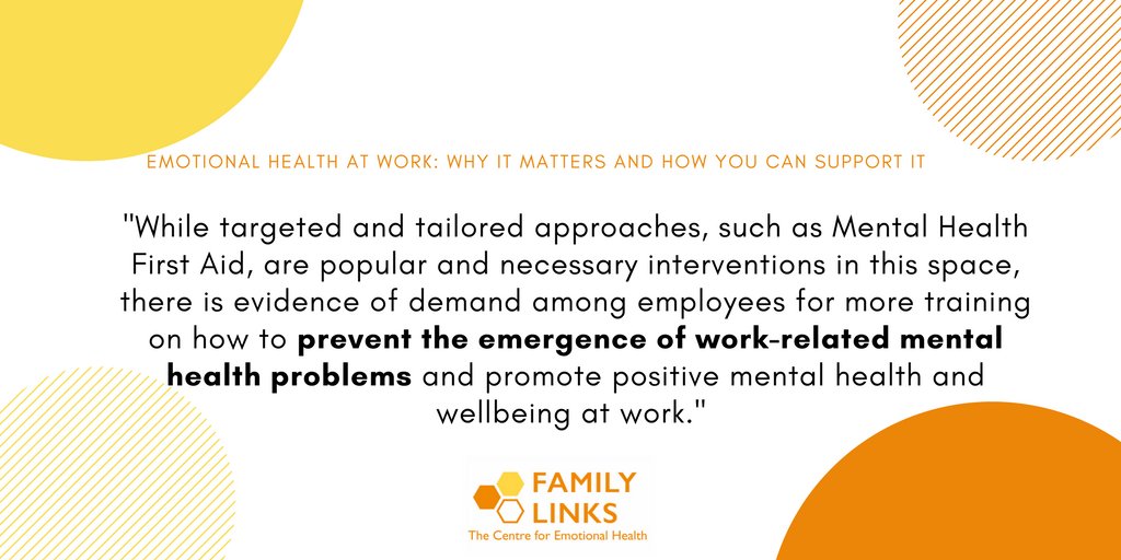 EHatWork's tweet image. On #WorldHealthDay we ask you to take a minute to think about your organisation. Is it emotionally healthy? Not sure? Not yet? Find out why emotional health at work matters and how you can support it here: bit.ly/2FUb3aT