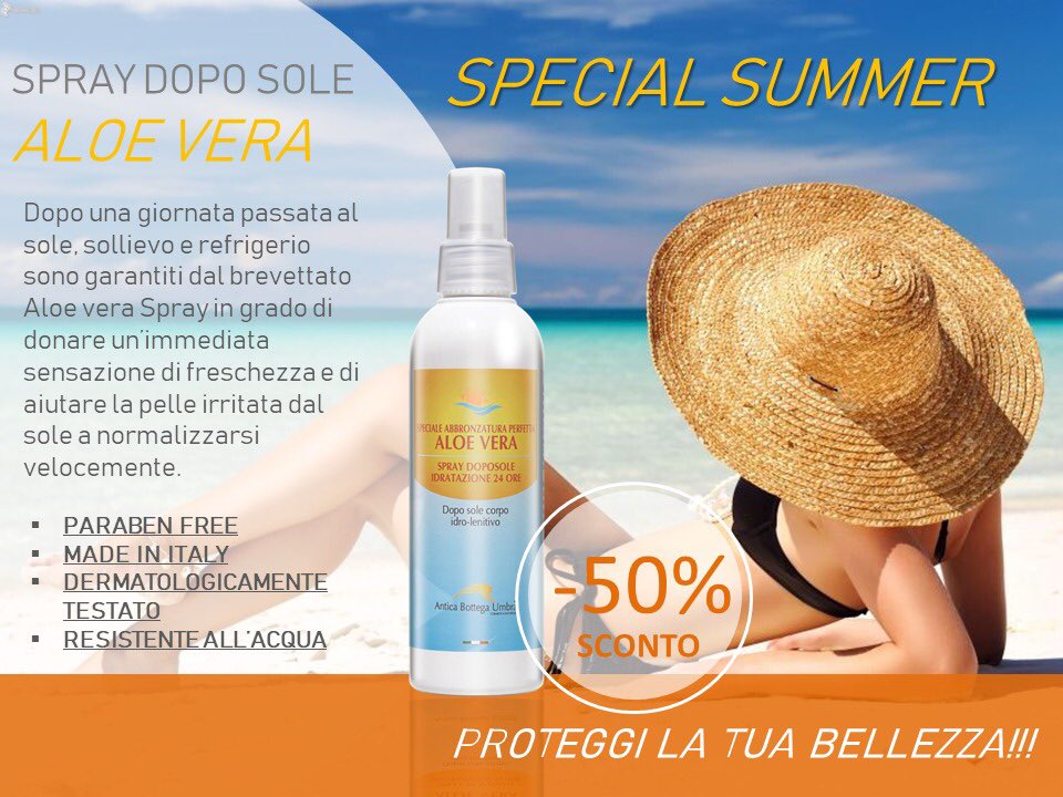 CosmesiAbu's tweet photo. #anticabottegaumbra #solari #estate #sole #doposole #aftersun #protezione #idratazione #waterproof #bodycare #parebenfree #MadeInItaly https://t.co/cIuMgW9Ieu
