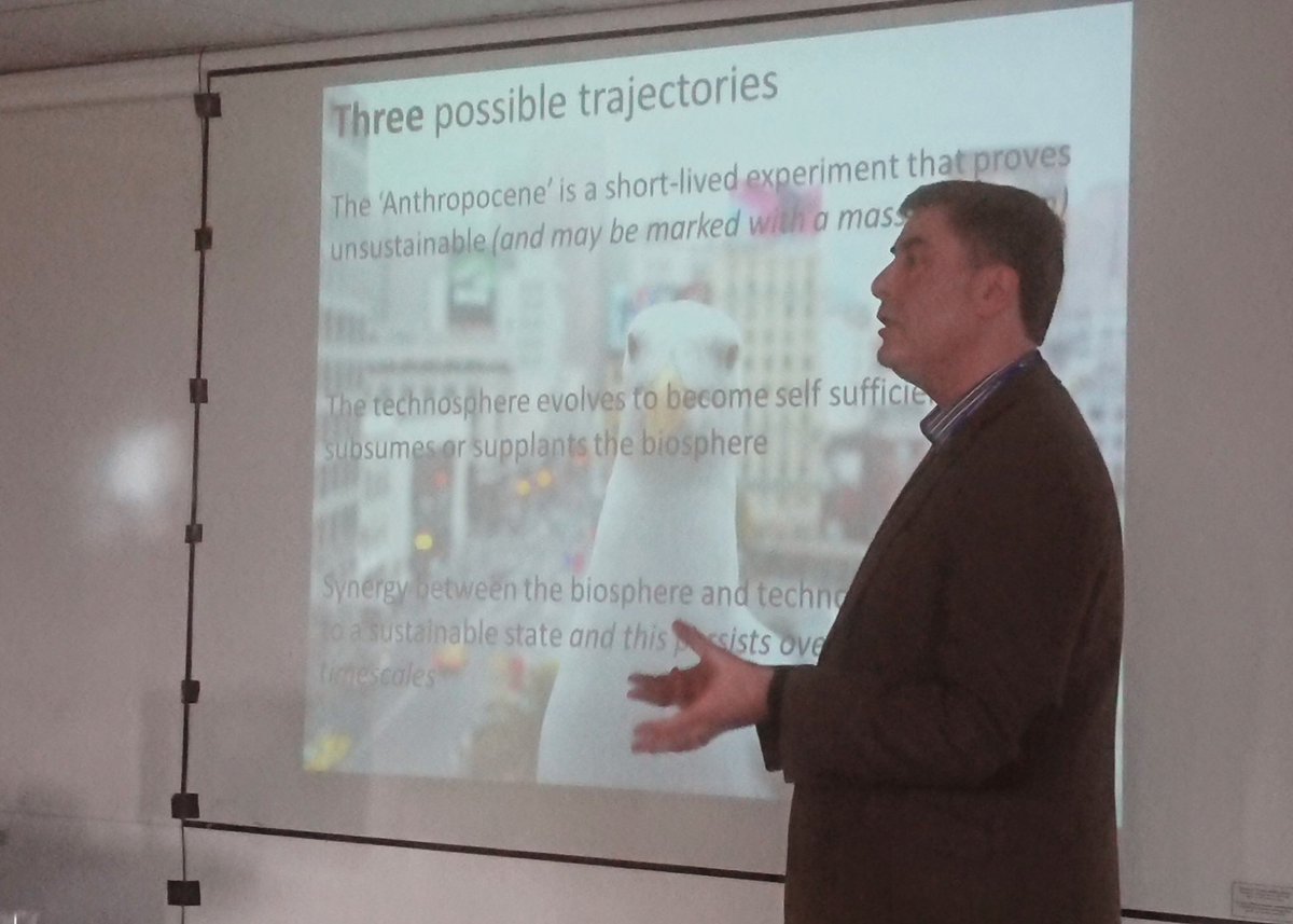 mildthing99's tweet photo. Excellent, important insights from Prof Mark Williams about the #Anthropocene #greatexplainer
Have we left the #Holocene yet? What the #signals? Future scenarios? Humans as agents of change #anthromes #technosphere @GeologyLeics @geolsoc #gaconf18 @The_GA https://t.co/4xf4DlqZ4j