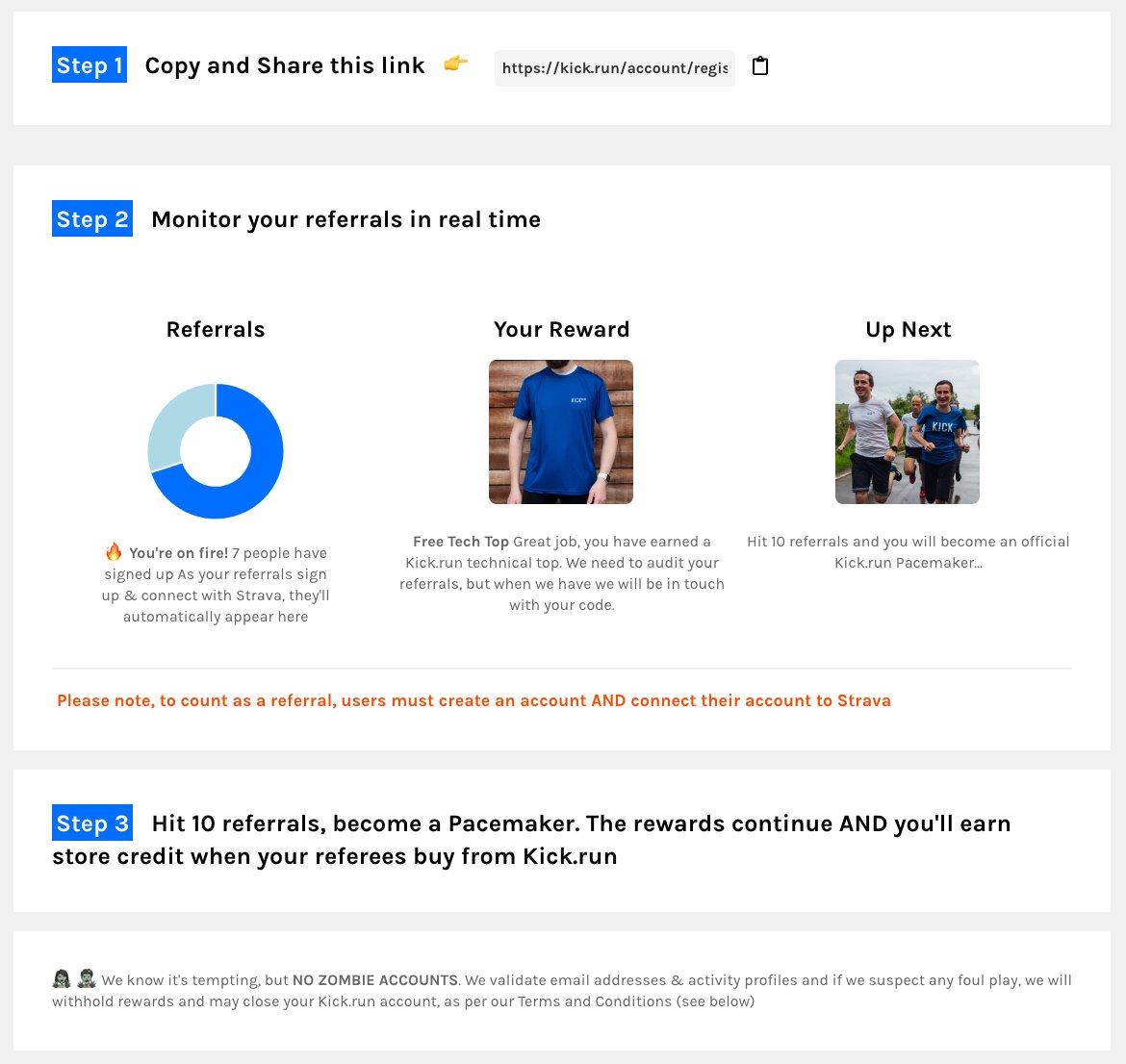 The Kick.run referral programme has landed, and the rewards are awesome, including a reward for making just ONE referral! Find out more 👉buff.ly/2JmFZiX #running #ukrunchat #runchat #runwithkick