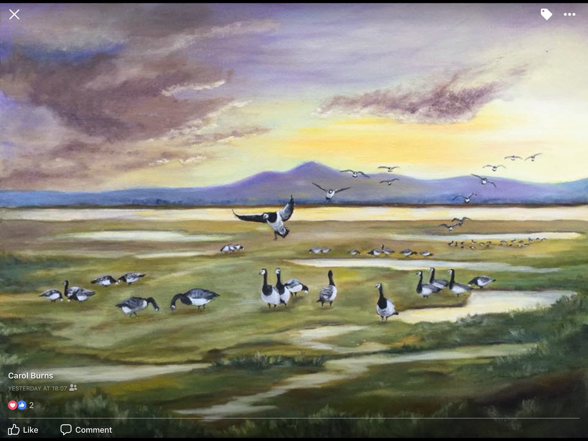 A very atmospheric oil painting of the Solway by Carol Burns who is in the gallery today @JaniceBeattie72 #cumbria #NotJustLakes
