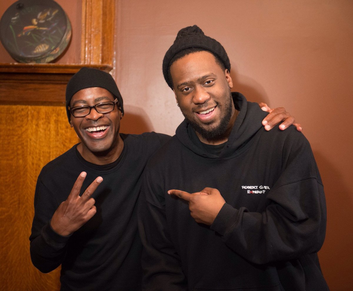 GroovyMayor's tweet photo. Me &amp; Robert Glasper ✌🏽👈🏽 after interviewing him for “Down The Rhodes” book and “Rhodes Travels” film.  It’s been a Fam affair since meeting him and his awesome team!  

#HBD #RobertGlasper #RhodesScholar #DownTheRhodes #book #RhodesTravels #film #NewYork #LifeWithTheMayor https://t.co/Lo3dmFZv7f