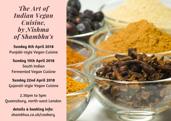 Shambhusvegan's tweet photo. Last chance to book your place on tomorrow's Punjabi-style Vegan Cuisine class:
https://t.co/FIKL2l8yzs
#Brent #Queensbury #cookery #cookeryclass
#vegan #protein #proteinbeauty #plantbased #plantbasednutrition #plantbaseddiet https://t.co/HhIvL2zXLC