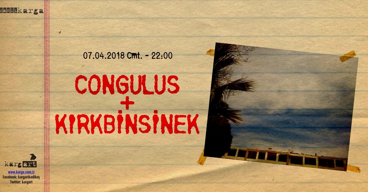 kargart's tweet photo. #kargART #canlıkarga sahnesinde bu akşam
#congulus (22:00)
#Kırkbinsinek (23:00)
Kapı 21:30
Biletler 21:00'den itibaren #KargART girişinde.
Ayrıntılar için https://t.co/wRp314hlhL veya https://t.co/dN7bLMk7D7
#karga #kargakadıköy https://t.co/VuCZIBb8Ap