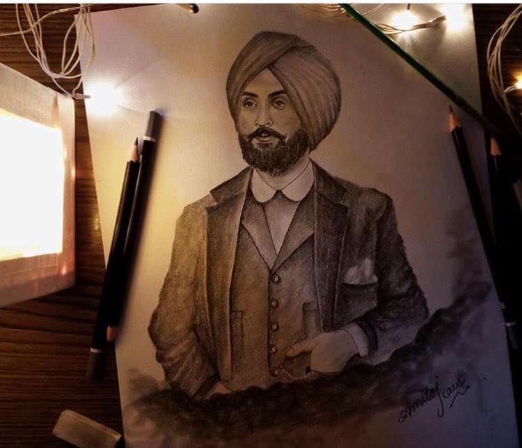 SSRangroot's tweet photo. Another fan art, we are overwhelmed with so much of love. 
#Shukriya , keep supporting. 
#sajjansinghrangroot https://t.co/9Zn6bHJT2q