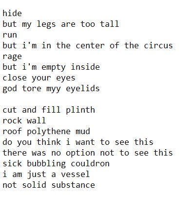 lucymaafkarde's tweet image. found this other architecture poem in the middle of my notes, i need to stop (materiality) #poem4