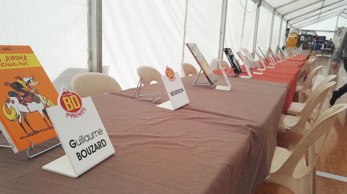 BdPyrenees's tweet photo. #FestivalBDPyrenees est prêt à vous accueillir pour ce deuxième jour ! Venez rencontrer nos auteurs au Bel Ordinaire à Billère tout le week-end. https://t.co/NjaEwIeFZe