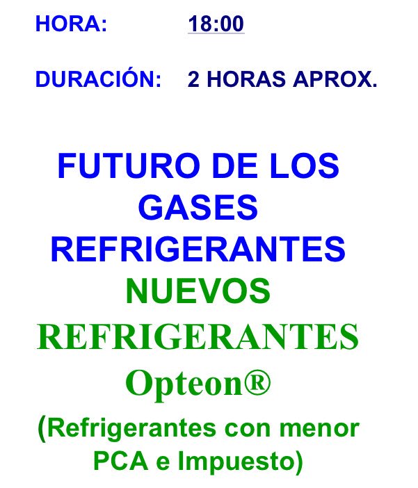 asfriast's tweet photo. Jornada técnica organizada por @asfriast, Kimikal y @chemours sobre el Futuro de los Gases Refrigerantes y Nuevos Refrigerantes con menor PCA, el 19 de Abril en Roces (Asturias).Te esperamos. https://t.co/vHb4OwTUpD