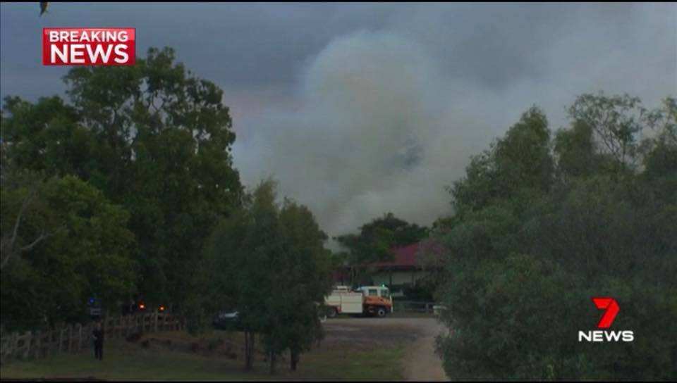 couriermail's tweet photo. BREAKING: Fire destroys part of #SpicersRetreats #HiddenVale resort at #Grandchester (Picture: @7NewsBrisbane) https://t.co/u8KN2kjEN0 https://t.co/NdtkTNNqXu