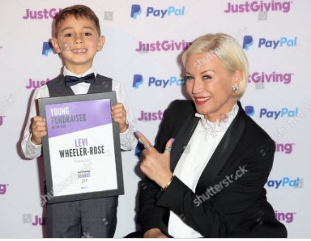 My gorgeous boy with @denise_vanouten at JustGiving Awards 2017. @my_shuktara #AmazingCharity #AmazingAdventure