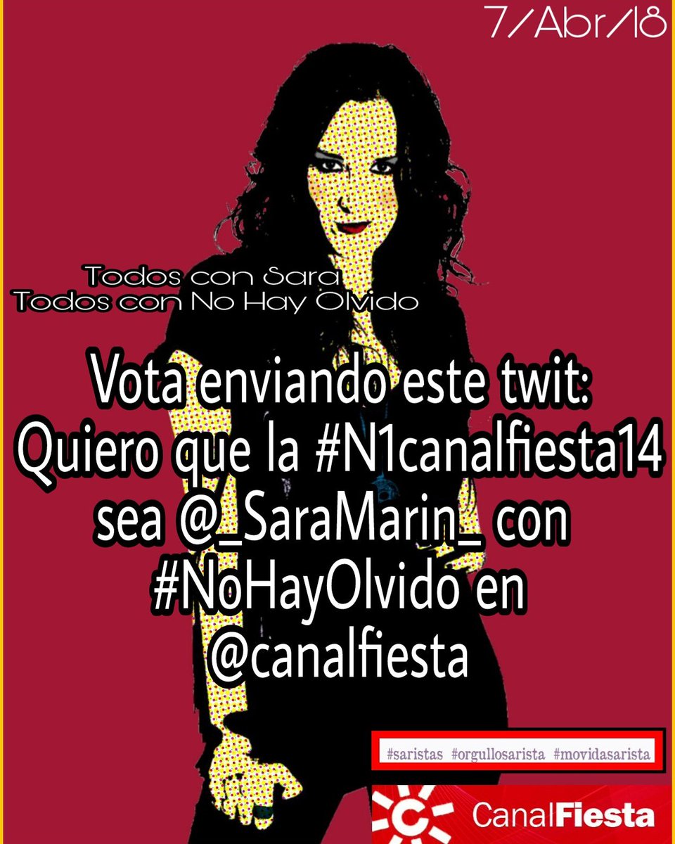 SaraMarinCF_SEV's tweet photo. Mi apuesta para #N1canalfiesta14 de @canalfiesta es para #NoHayOlvido de @_SaraMarin_ 
https://t.co/ej3XojAtjn 😀 https://t.co/ObDMLbAl9W