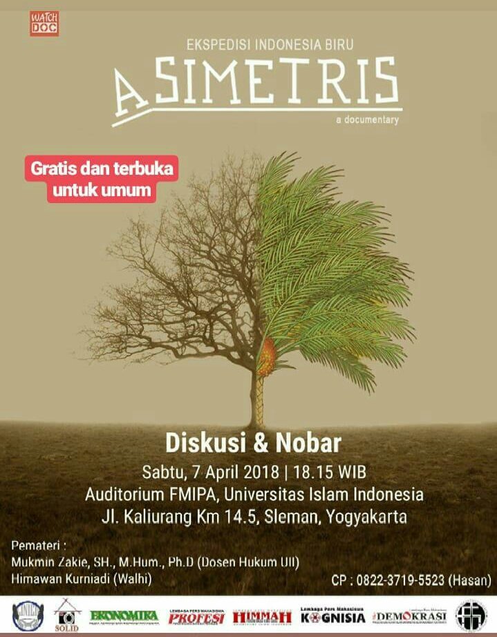 Yang belum ada rencana malam minggu mau ngapain? Silahkan datang ke Auditorium FMIPA untuk nonton bareng dan diskusi Film Asimetris.

Gratis dan terbuka untuk umum.