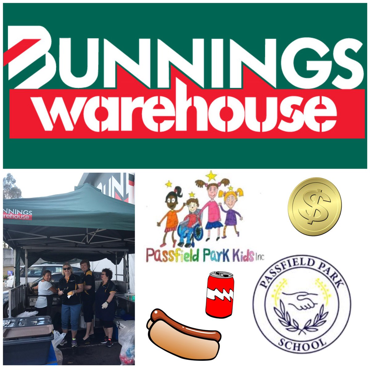 Head down to Bunnings Warehouse Campbelltown this Sunday 8th April for a sausage sizzle to help raise funds for Passfield Park Kids Inc and students at Passfield Park School. 
🌭💰🏫