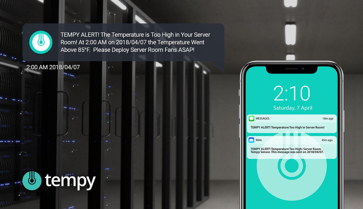 mcThings_iot's tweet image. Prevent #servers from overheating with the #Tempy #temperature &amp;amp; #humidity #RemoteSensing system. Get real-time alerts notifying you of undesirable #environmental conditions as soon as they happen. Now on #kickstarter! ow.ly/n6nw30jbukZ #gadgets #iot #informationtechnology