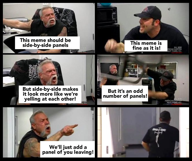 Metafor Glamour Forbandet Slate on Twitter: "How the American Chopper meme American-chopped its way  into our hearts: https://t.co/kXdIx9T2pN https://t.co/or5XwTU1Dc" / Twitter