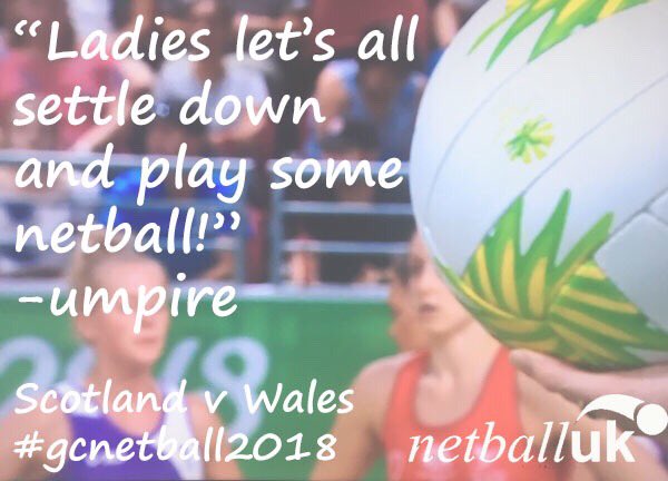 NetballUK's tweet photo. Feisty encounter earlier between @NetballScotland & @WelshNetball two home nations battling it out. Who’s enjoying the netball so far? #gcnetball2018 https://t.co/LyG3EFjzKw