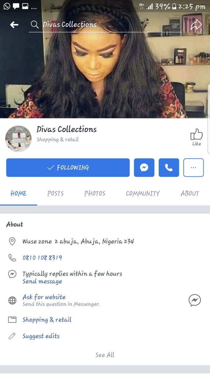 AghedoFaith2's tweet photo. SCAM ALERT!! Divas Collections.....
Plz o friends u guys should beware of this Facebook sales, many of them are scam... i have just been duped by "Divas Collections" they will tell u their store is in Abuja and they only do "pay before delivery, They are scammers https://t.co/fyaZkx48n3