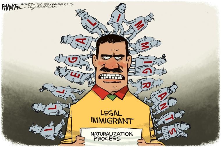 Junemom47's tweet photo. I have a beautiful Brazilian Daughter-in-Law that took nearly 7 years to get through the entire naturalization process &amp; She's an architect.

Why wait, go through the process, pay $1000s for forms, fees, lawyers when you can just cross &amp; say "I'm a Democrat"!

#BuildTheWall https://t.co/TXQWwNDy5d
