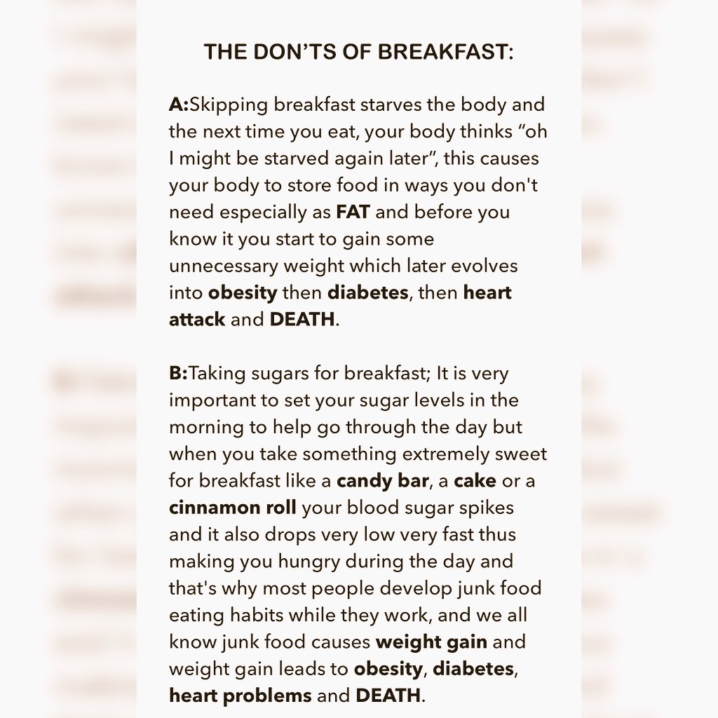 jamarhealthfo's tweet photo. #JHF Today I decided to post on the IMPORTANCE OF BREAKFAST, why you shouldn't miss breakfast and the most logical choice of breakfast food according to our beloved President @ummijallo . Do retweet and share with friends please. #food #breakfast #health #healthpage 🙏🏾 https://t.co/2al1Psvopz