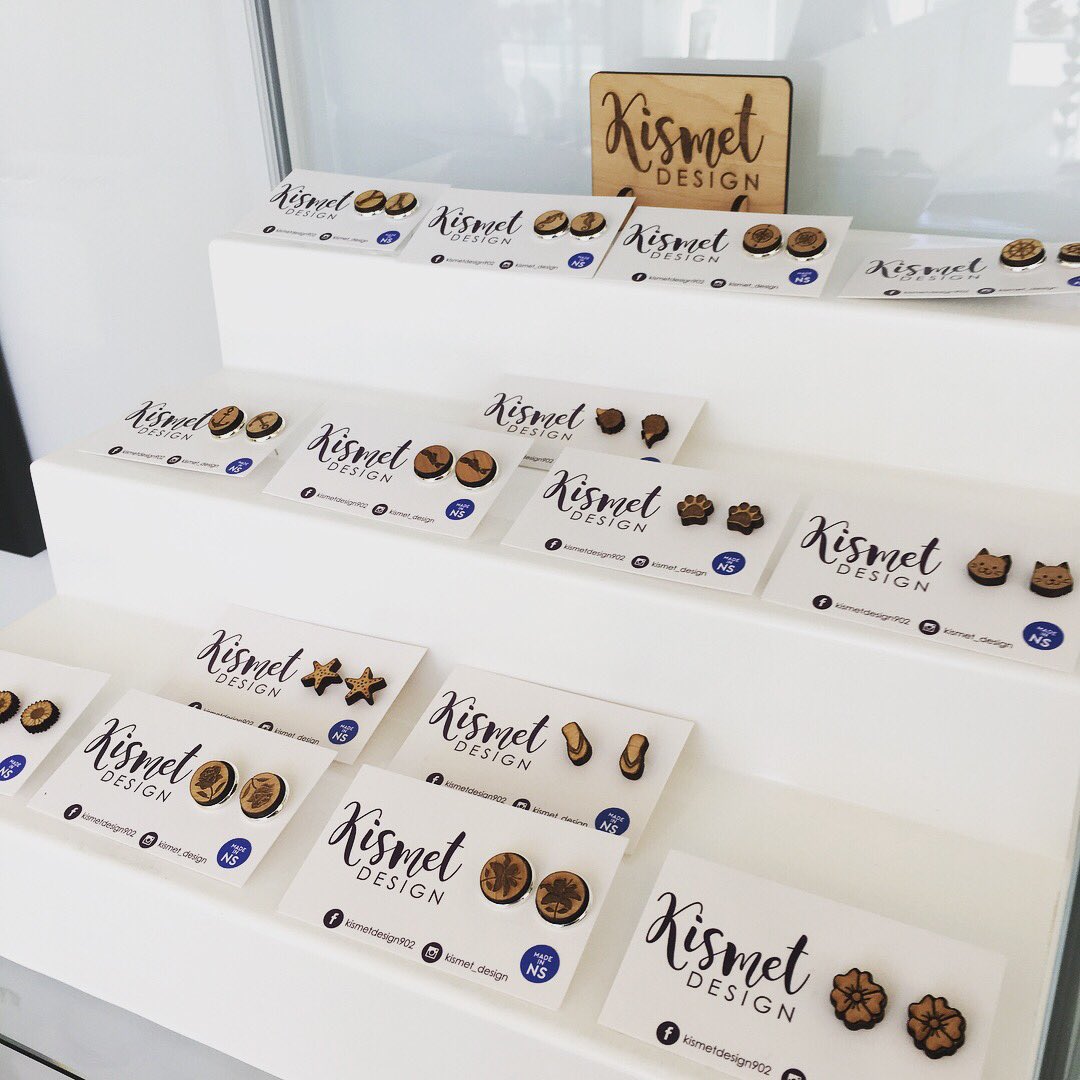 inkwellboutique's tweet photo. π±π»βοΈNEW! How cute are these! #lasercut earrings + #cufflinks by new local artist to the shop, #kismetdesign! https://t.co/xtWNf7OuKf