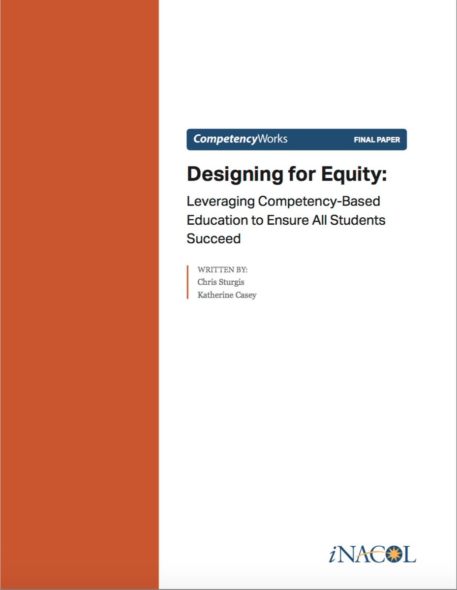 CompetencyWorks's tweet photo. 6 highlights of the new #CWorks report, Designing for Equity: Leveraging #CompetencyBased Education to Ensure All Students Succeed https://t.co/8DL5urOVLs @sturgis_chris #edequity https://t.co/ErMNVtw85p