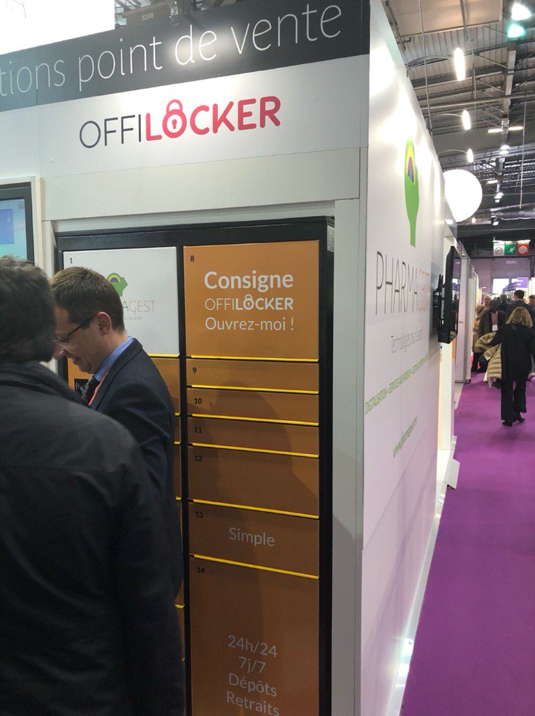 CyberIOTMark's tweet photo. Pharmagora in Paris : launch of Pharmagest robot for Multimeds trays , Europe launch of NOVIACARE,Carelib,Offilocker https://t.co/5E71Vrs2ES