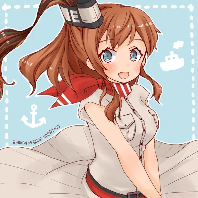 サラさん
#艦これ版深夜の真剣お絵描き60分一本勝負  #艦これ版真剣お絵描き60分一本勝負_20180407 