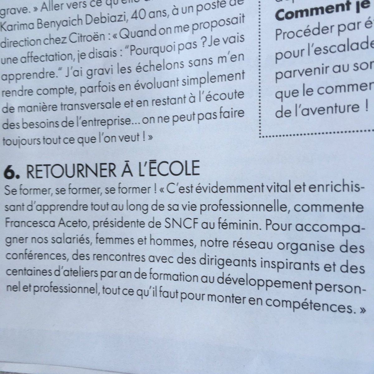 Très fière d’être citée dans le magazine #Elle cette semaine pour valoriser les actions de #Sncfaufeminin #ElleActive #Lechangementcestmaintenant