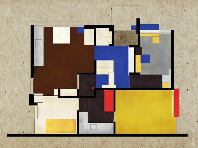 Schroder House Plan Schröder House: In Utrecht, De Stijl Meets Design