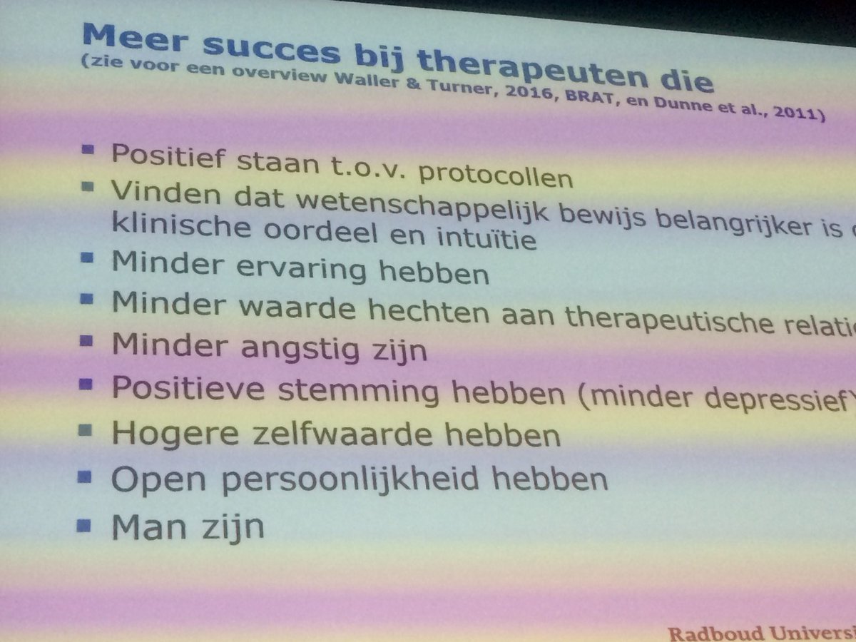 IBicanic's tweet photo. Welke therapeuten boeken meer succes? Presentatie van @agnesvm tijdens #EMDR2018 https://t.co/d1bfeeZzY4