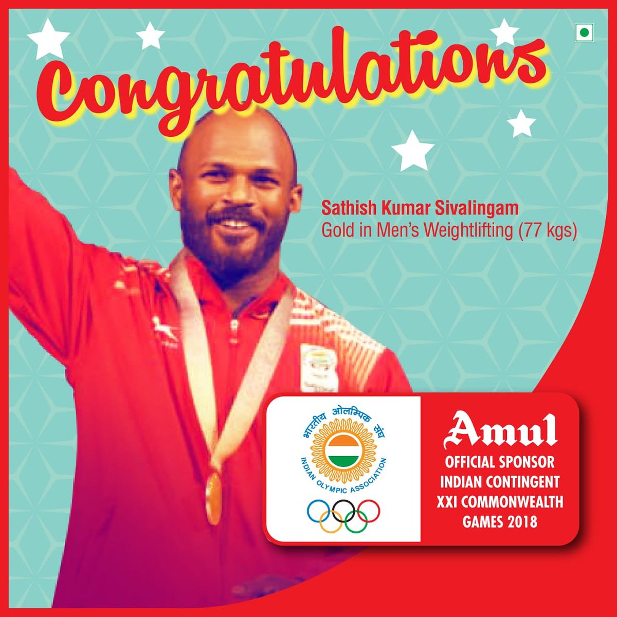 Congratulations Sathish Sivalingam for bagging another Gold #CWG2018 #GoldCoast2018 #makingIndiaProud