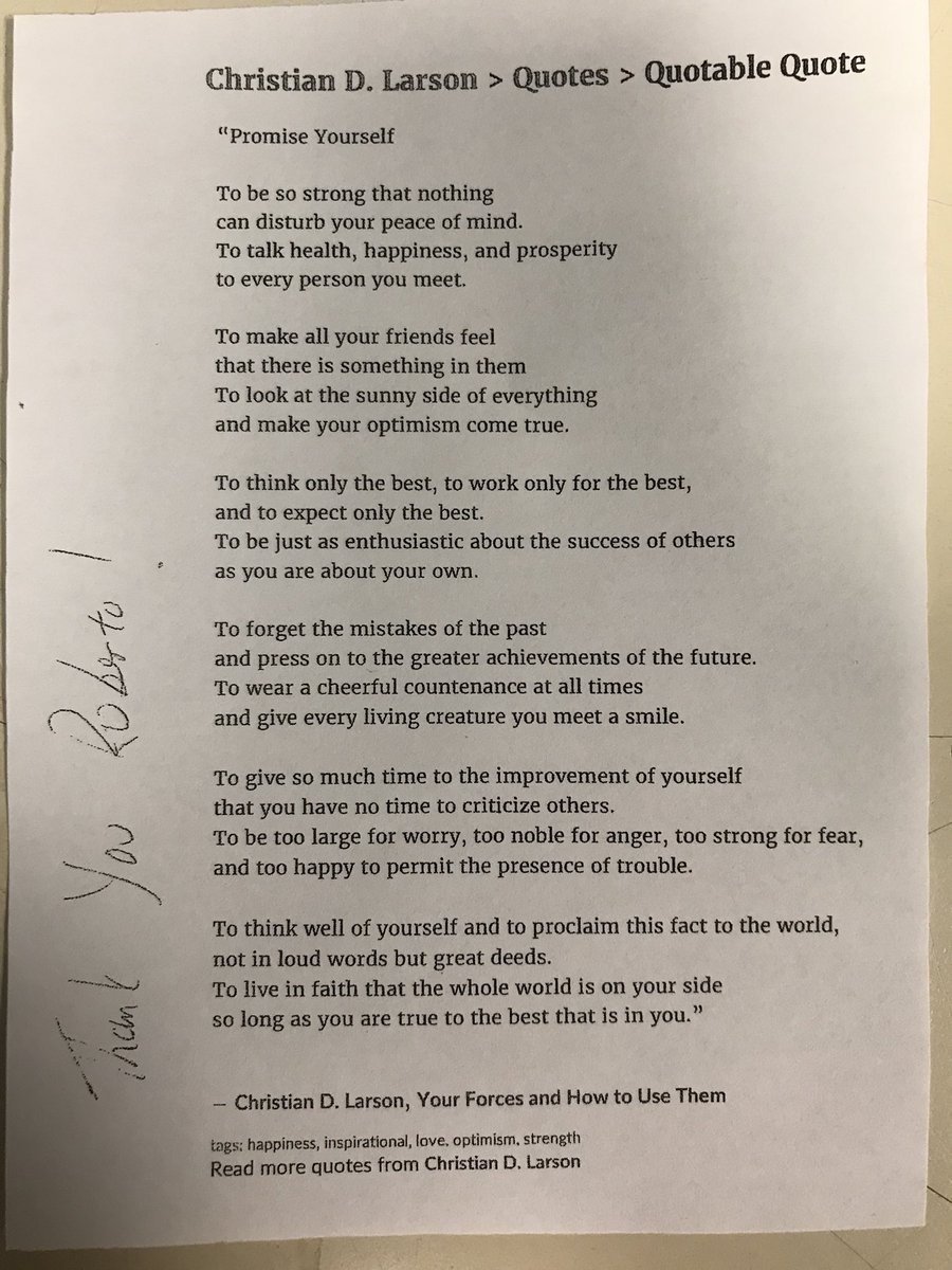 THDEnergy's tweet photo. Bus Driver Roberto shared this awesome quote at the am meeting! https://t.co/6pmEtxm2Yw