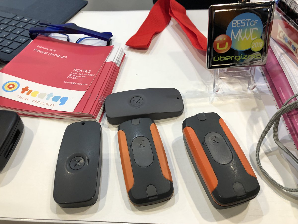 pascalparole's tweet image. En exclu au @medpi après le porte clé connecté #TiBeConnect Yann Mac Garry CEO de @ticatag2013 présentait la dernière génération de balises GPS connectées de sa société primée au #MWC18 par @ubergizmofr #FrenchTech