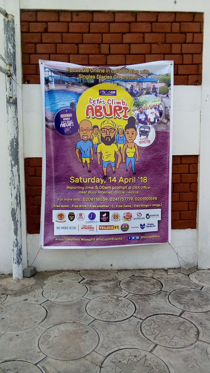DrKumordzi's tweet photo. #IAmAClimber
World no. 1

If u don't agree join me on Saturday  14th April and let's climb together...

Aburi ooooo Aburi!!!

Meeting point @ GRA office near  Busy Internet, circle.

#HealthMatters #KeepFit #Relationships #LetsClimbABURI

Powered by @FocusGhOnline #FocusGhEvents https://t.co/Ww4fGChXBo