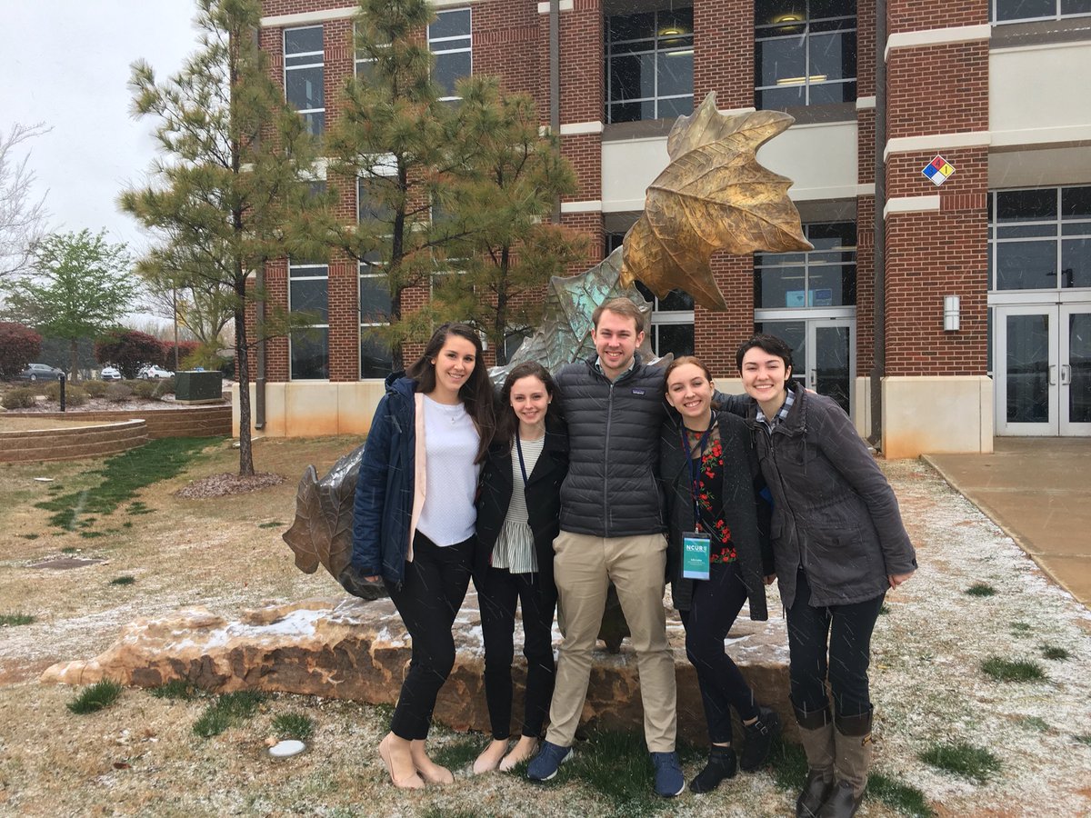 EasternHonors's tweet photo. We brought the cold &amp; snow with us! Breaking the 1938 record low in Oklahoma today. #NCUR2018 https://t.co/gM2rrPXQ4T